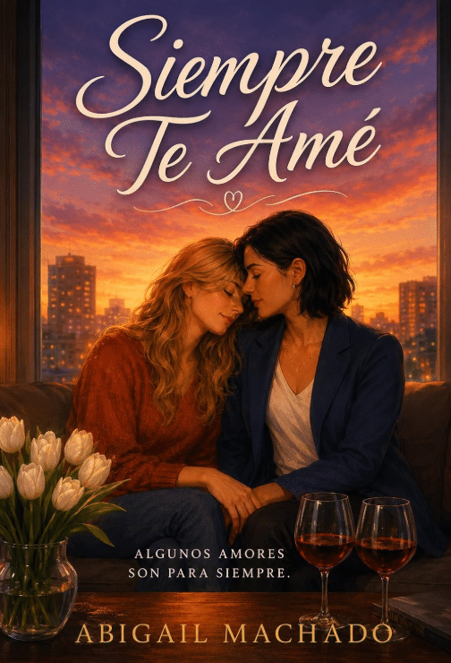 Portada de Siempre te amé, novela lésbica de Abigail Machado.