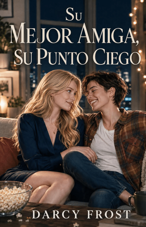 Portada de Su mejor amiga, su punto ciego, novela lésbica de Darcy Frost.